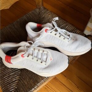 Nike White and Orange Athletic Shoes